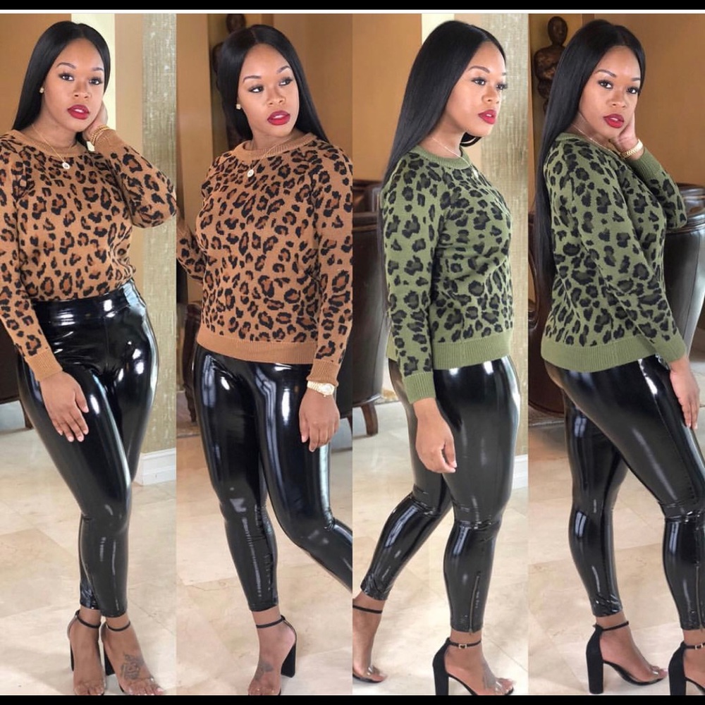 Black latex pants Large